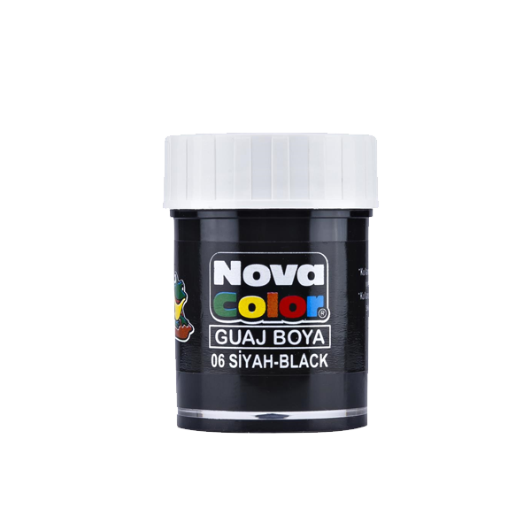 Nova Color Guaj Boya Şişe 12 Li Siyah Nc-108 - 12'li Paket