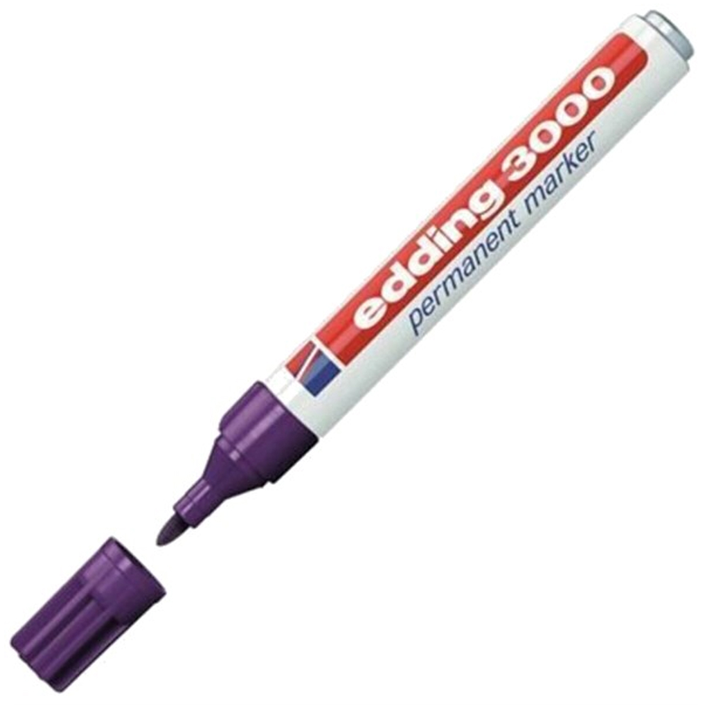 Edding Markör Permanent Yuvarlak Uçlu 1.5-3 MM Mor 3000 - 10'lu Paket
