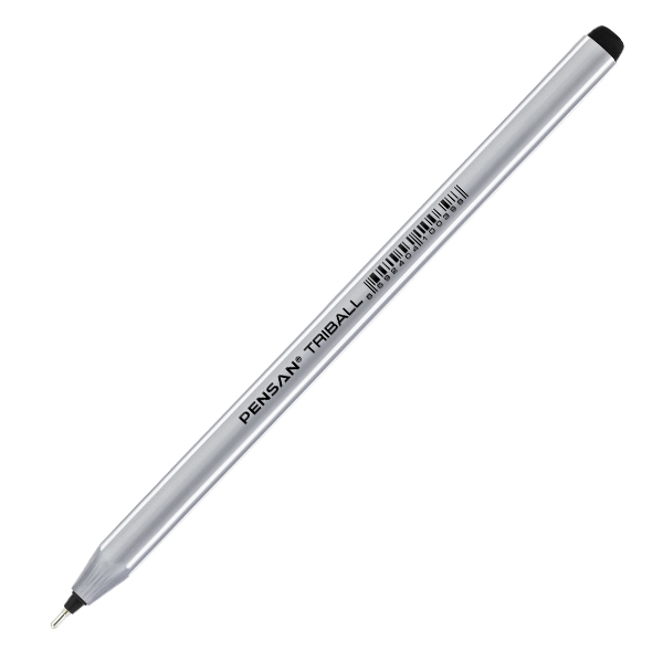 Pensan Tükenmez Kalem Triball 1.0 Mm Bilye Uç Siyah 12 Li 1003 - 12'li Paket