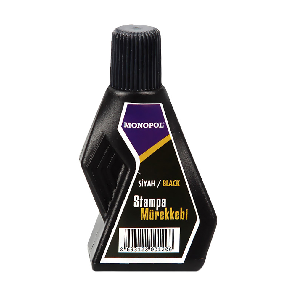MONOPOL ISTAMPA MÜREKKEBİ 30 ML SİYAH 1120