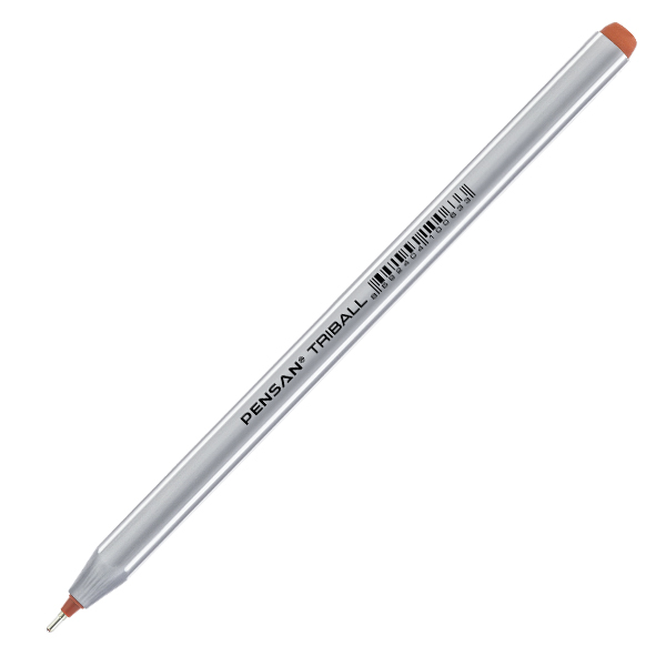 Pensan Tükenmez Kalem Triball 1.0 Mm Bilye Uç Kahverengi 12 Li