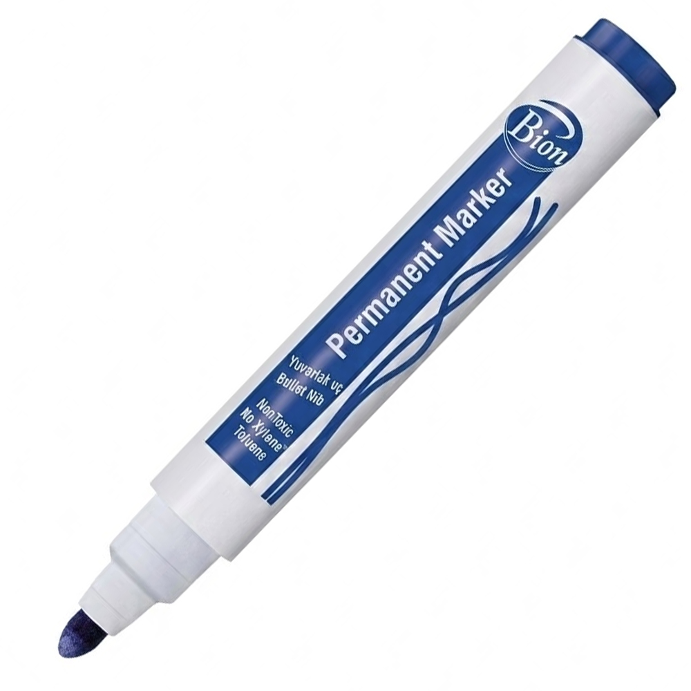 BİON MARKÖR PERMANENT YUVARLAK UÇLU MAVİ 9175