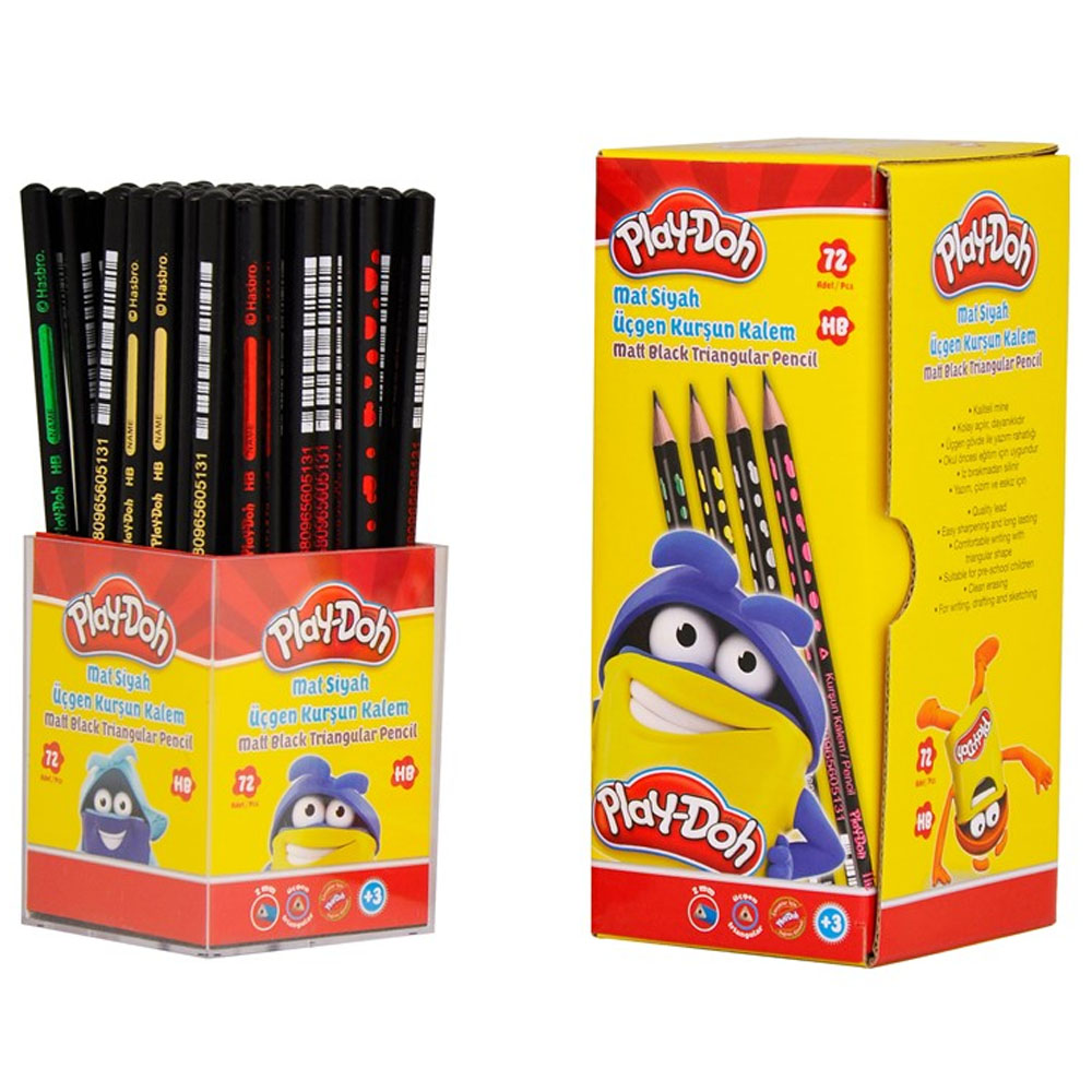 PLAY-DOH KURŞUN KALEM MAT ÜÇGEN 72 Lİ STAND PLAY-KK005