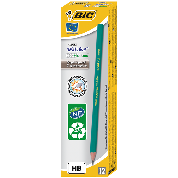 Bic Kurşun Kalem Eco Evolution 650 Hb Köşeli 880311 - 12'li Paket