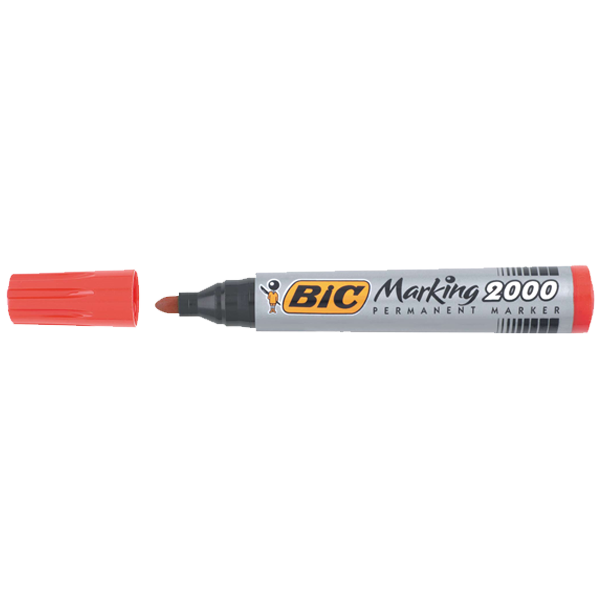 BİC MARKÖR PERMANENT 1.7 MM YUVARLAK UÇLU KIRMIZI 2000 03