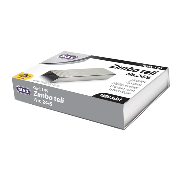 Mas Zımba Teli 24/6 Beyaz 145 - 10'lu Paket
