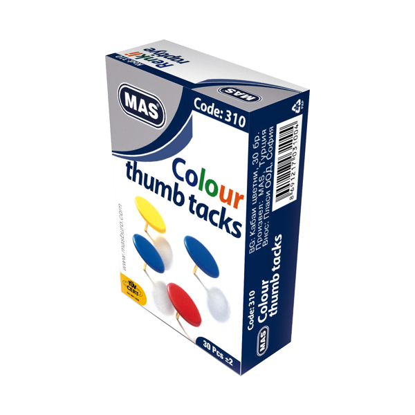 Mas Raptiye Pvc Kaplı Renkli 310 - 36'lı Paket