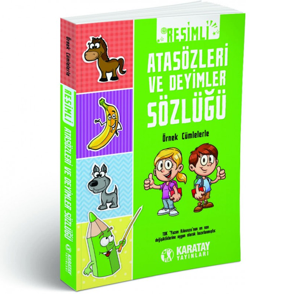 4E SÖZLÜK RESİMLİ ATASÖZLERİ VE DEYİMLER SÖZLÜĞÜ KARTON KAPAK KARATAY YAYINEVİ