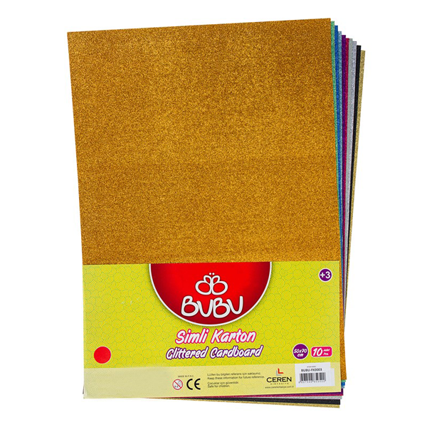 Bu-Bu Karton Simli 10 Lu 50X70 Karışık Renk Bubu-Fk0003