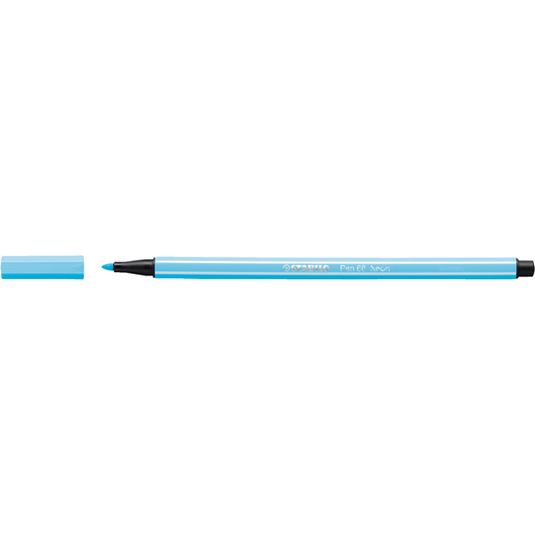 Stabilo Keçe Uçlu Boya Kalemi 1 Mm Fosforlu Mavi 68/031 - 10'lu Paket
