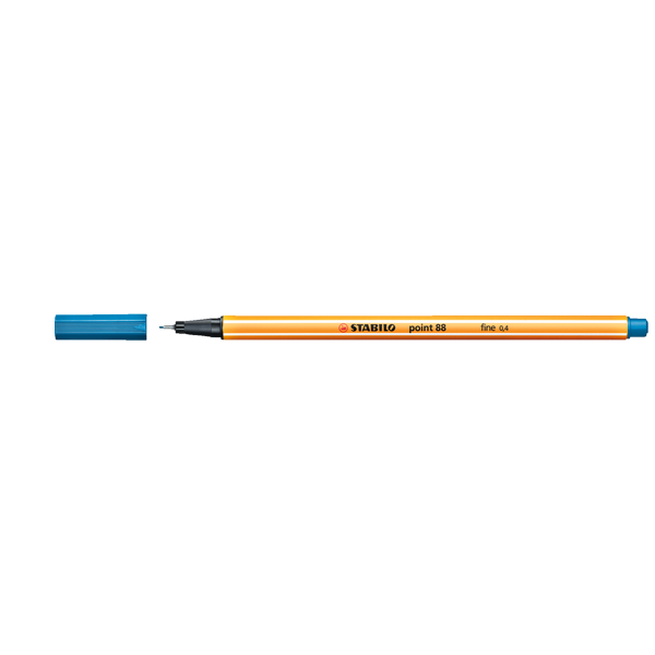 Stabilo Keçe Uçlu İnce Kalem 88 Point 0.4 Mm Koyu Mavi 88/32 - 10'lu Paket