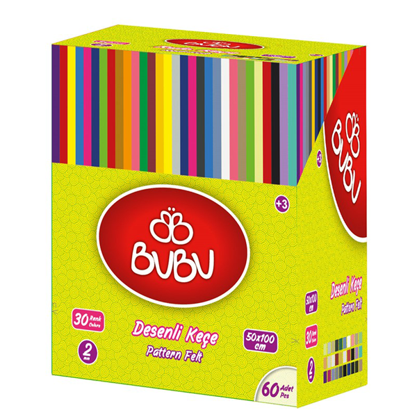 Bu-Bu Keçe Rulo Desenli 60 Lı Stand Bubu-Kes002