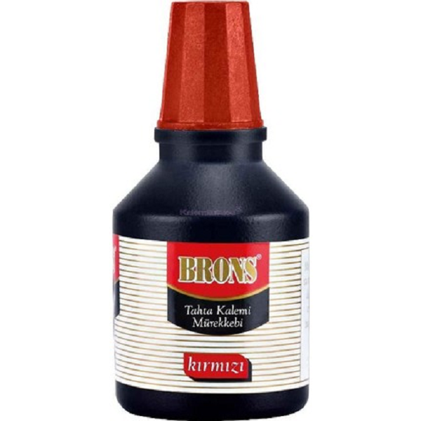 Brons Tahta Kalem Mürekkebi 30 Cc Kırmızı Br-352 - 12'li Paket