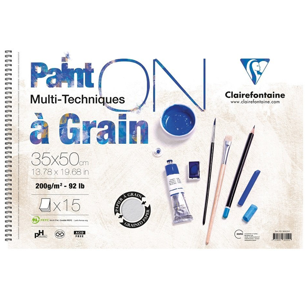 Claırefontaıne Resim Defteri Paınt-On A Graın Çizim Blok 15 Yp 35X50 Cm 200 Gr Pd966250