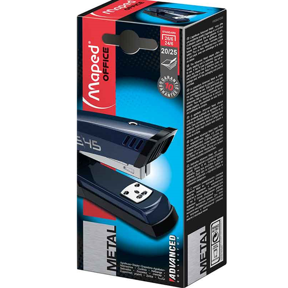 Maped Zımba Makinası Advanced Metal Half Strip 24/6 Mavi 354512