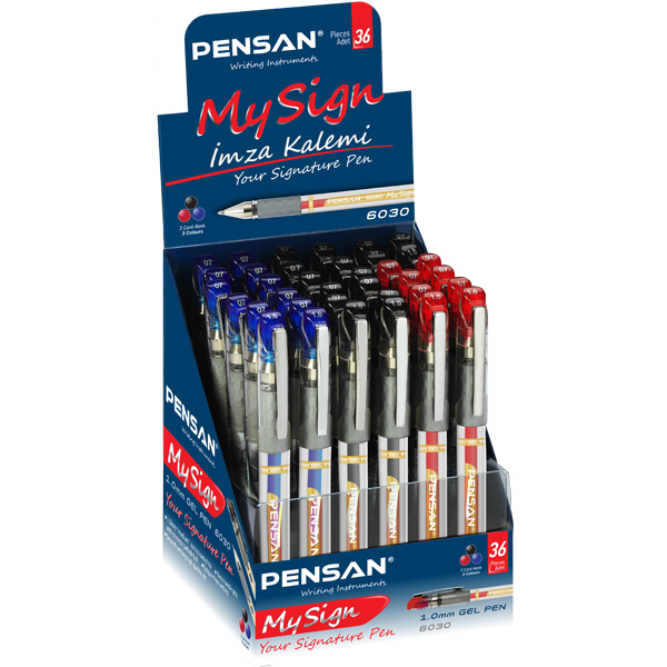 PENSAN ROLLER KALEM MY-SİGN JELL BİLYE UÇLU İMZA KALEMİ 1.0 MM MSK 36 LI 6030