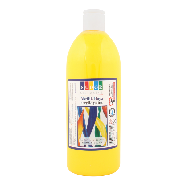 SÜDOR AKRİLİK BOYA 500 ML LİMON SARI SD1009-01