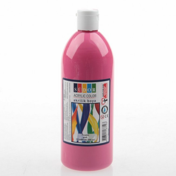 SÜDOR AKRİLİK BOYA 500 ML PEMBE SD1009-06
