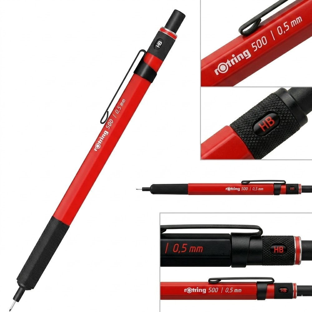 ROTRİNG VERSATİL KALEM PARLAK KIRMIZI 0.5 MM 500