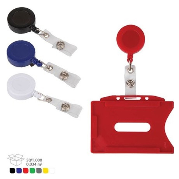 3A Yoyo Klipsli Plastik Yuvarlak Kırmızı 1429 - 100'lü Kutu