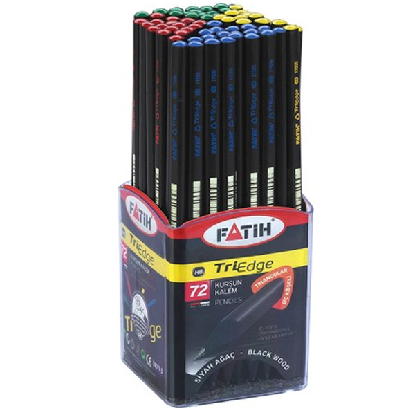 Fatih Kurşun Kalem Siyah Lata Triedge 17500 - 72'li Paket