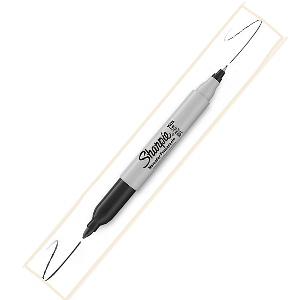 Sharpie Markör Permanent Twin Çift Uçlu Siyah S0811100 - 12'li Paket