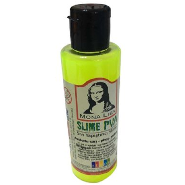 Monalisa Sıvı Yapıştırıcı Slime 70 Ml Fosforlu Sarı Sl01-11 - 12'li Paket
