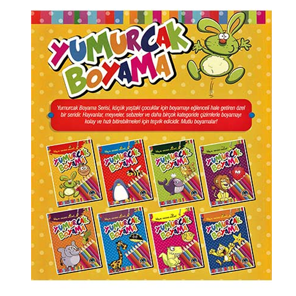 4E BOYAMA KİTABI YUMURCAK SİYAH BEYAZ 64 SYF KARATAY YAYINEVİ