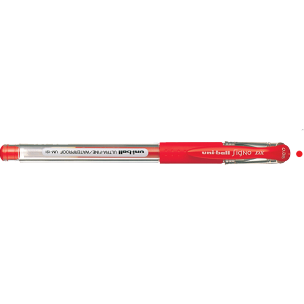 UNİ-BALL ROLLER KALEM SİGNO DX JEL BİLYE UÇ 0.38 MM KIRMIZI UM-151