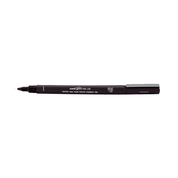 Uni-Ball Çizim Kalemi Akrilik Uçlu Fine Line Pin 0.05 Mm Siyah Pın 0.005-200(S) - 12'li Paket
