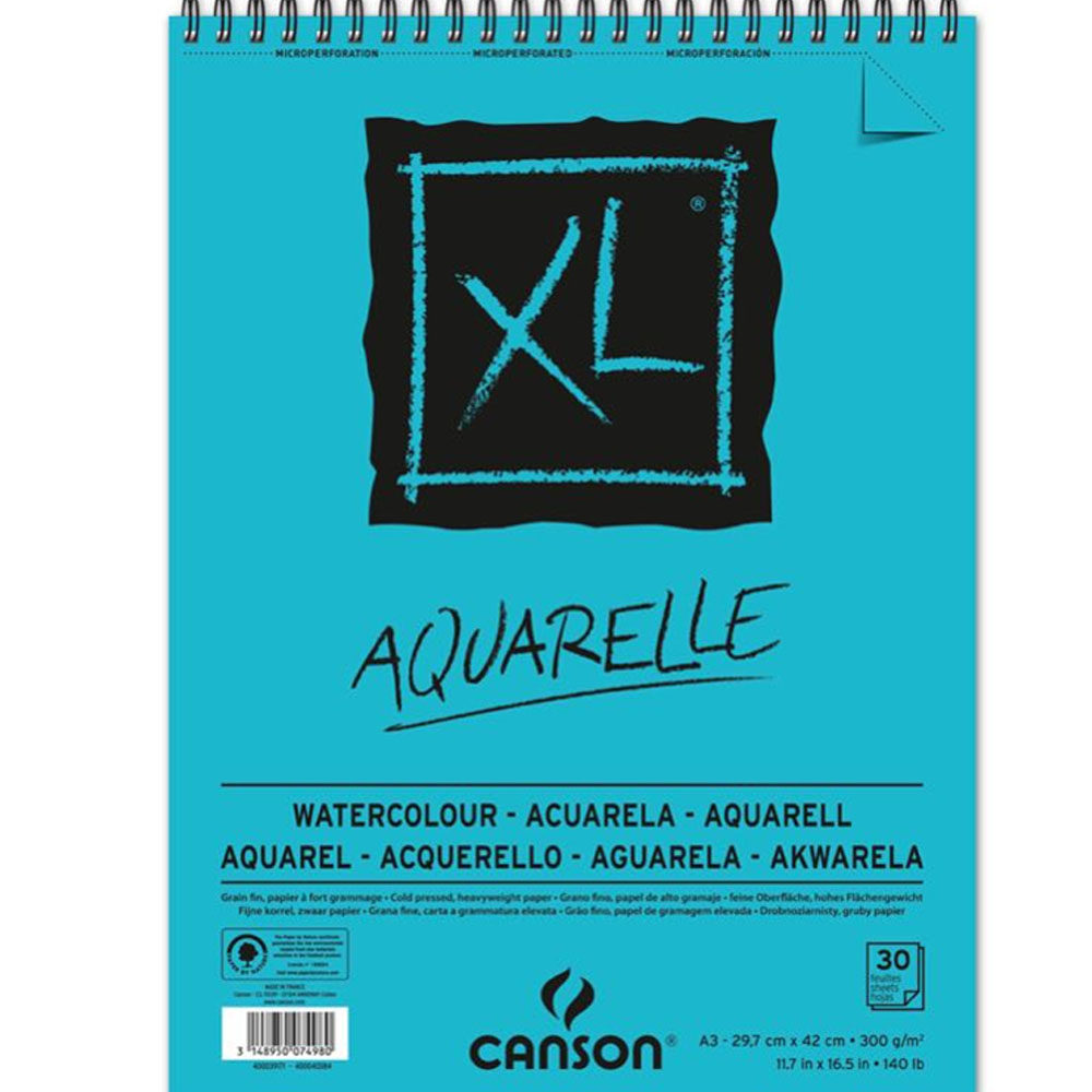 CANSON XL SULU BOYA SPİRALLİ BLOKLAR SPP CANXL AQUARELLE 30 SYF A3 300 GR