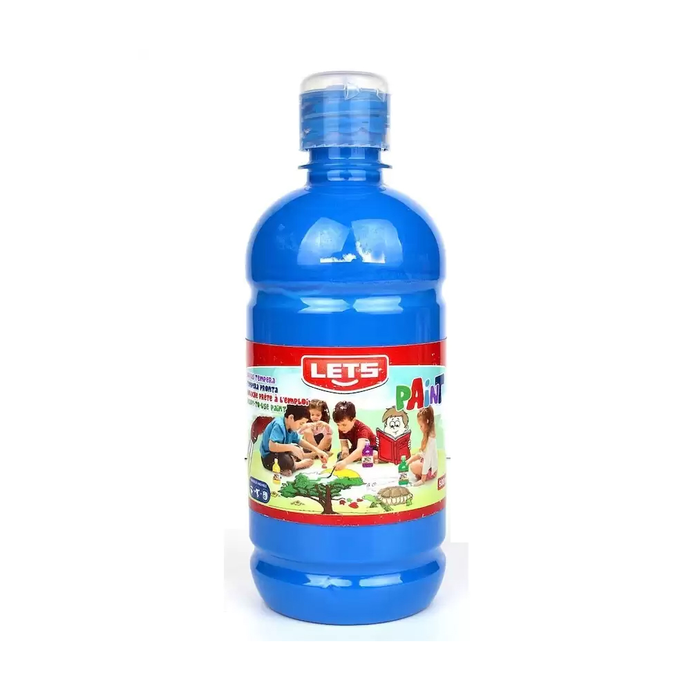 LETS GUAJ BOYA 500 ML PLASTİK MAVİ L-5106