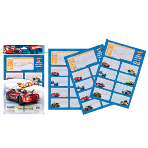 Gıpta Okul Etiketi Ders Programlı Hot Wheels 3 Yp 3-5410000-2101 - 50'li Paket
