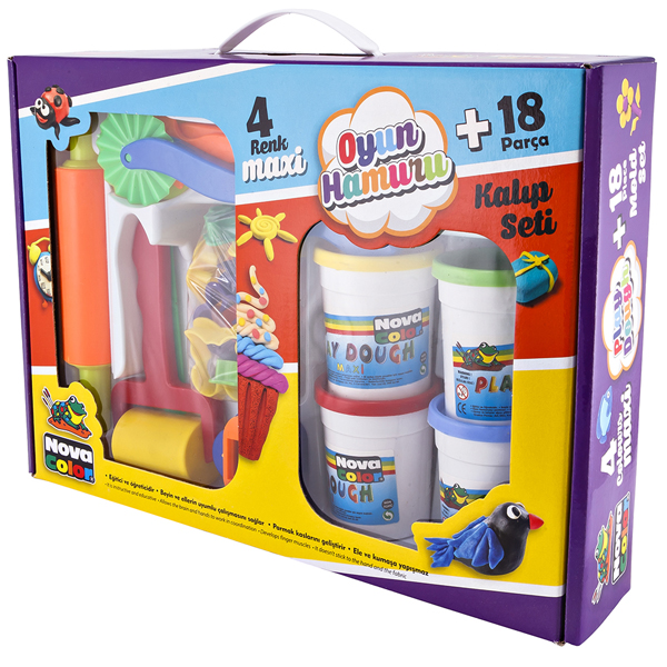 NOVA COLOR OYUN HAMURU KALIP SETİ 18 PARÇA NC-851