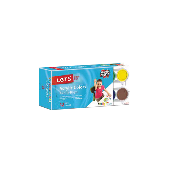 LETS AKRİLİK BOYA 25 ML 12 RENK L-5212