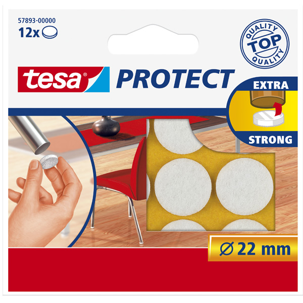 TESA KEÇE ZEMİN KORUYUCU DAİRE 12X22 BEYAZ 57893-00000