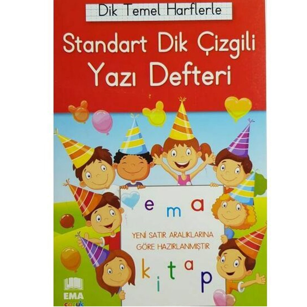 EMA DİK TEMEL HARFLERLE YAZI DEFTERİ RENKLİ