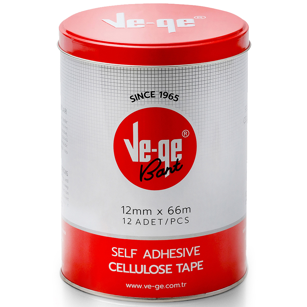 Vege Selefon Bant Teneke 12X66 - 12'li Paket