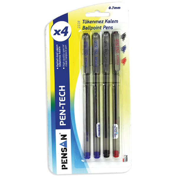 PENSAN TÜKENMEZ KALEM PEN TECH 0.7 MM KIRMIZI 2228