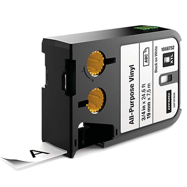 DYMO XTL ÇOK AMAÇLI VİNİL 19 MM X 7 M BEYAZ/SİYAH 1868752