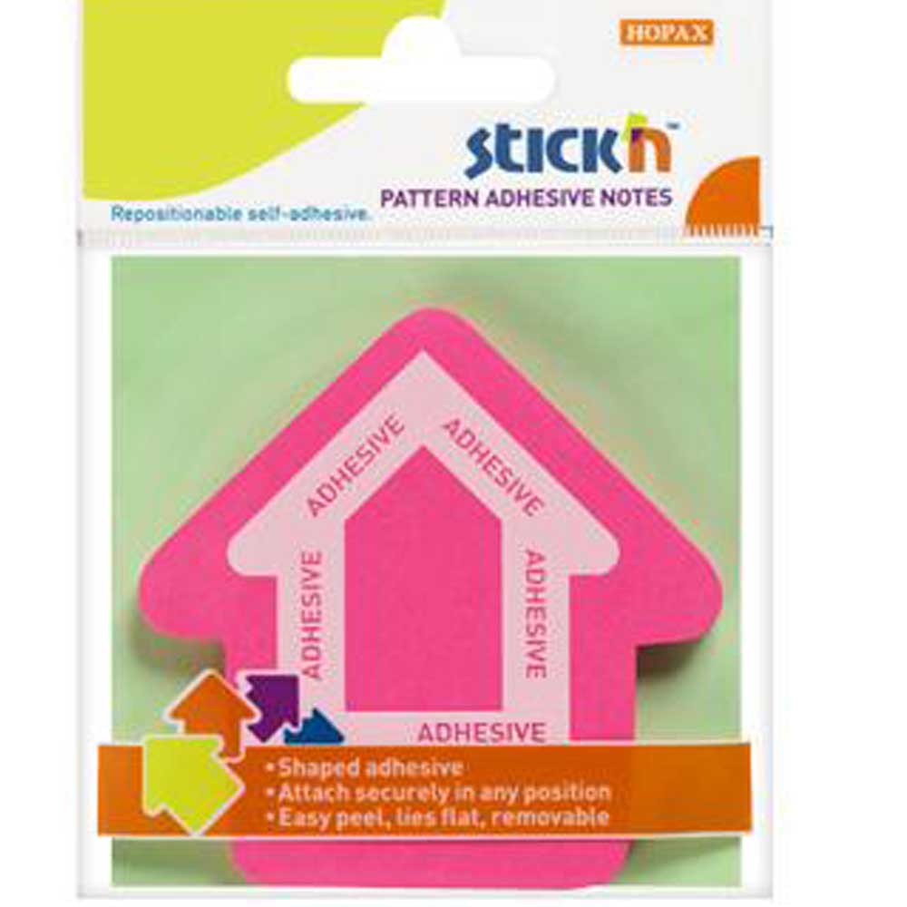 HOPAX STİCKN YAPIŞKANLI NOT KAĞIDI OK ŞEKİLLİ 50 YP 70X70 PEMBE 21542