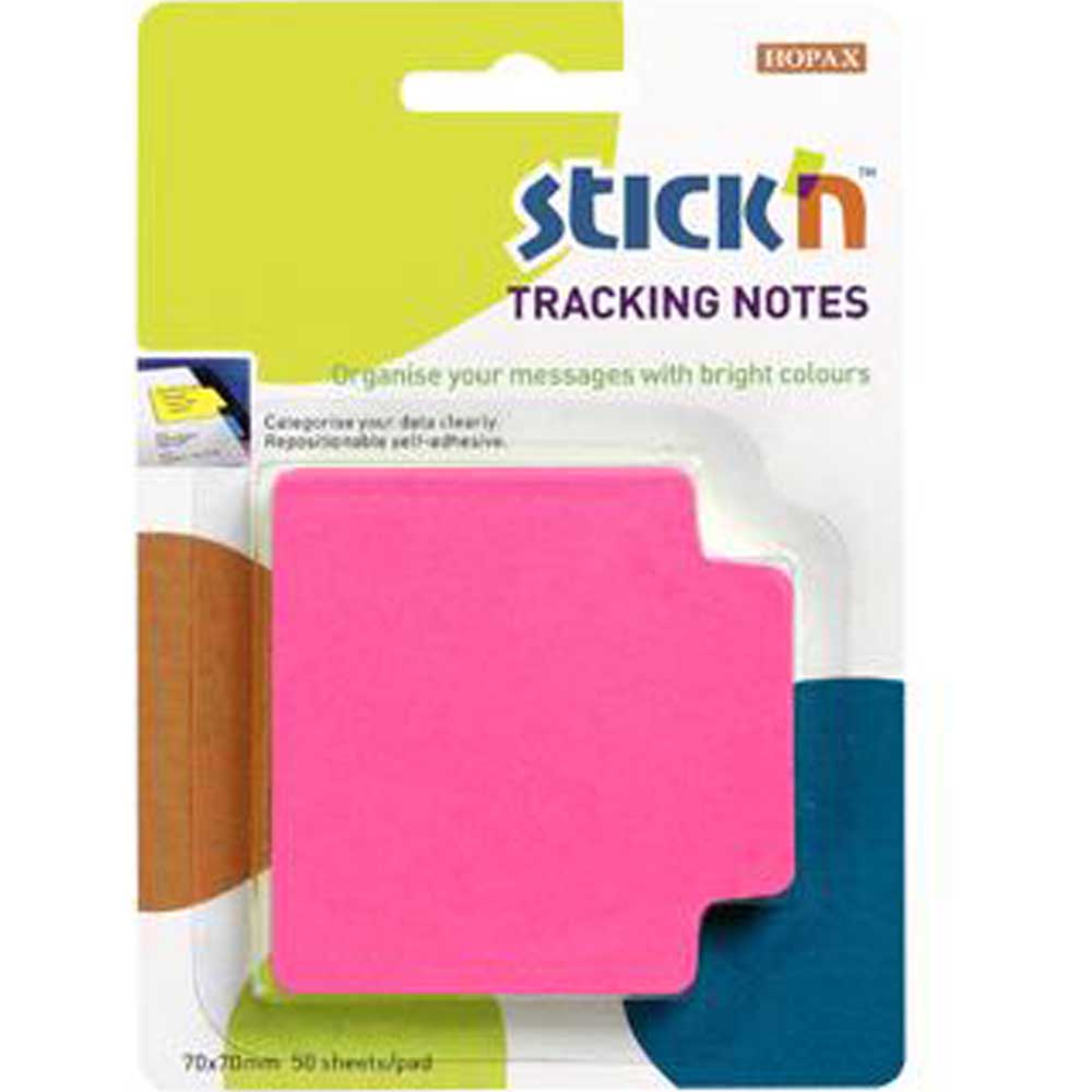 HOPAX STİCKN YAPIŞKANLI NOT KAĞIDI TRACKİNG 50 YP 70X70 FOSFORLU PEMBE 21481