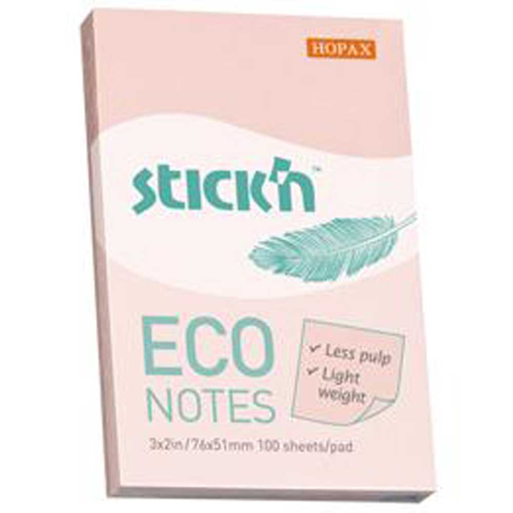 HOPAX STİCKN YAPIŞKANLI NOT KAĞIDI 100 YP 76X51 ECO PATEL PEMBE HE21742