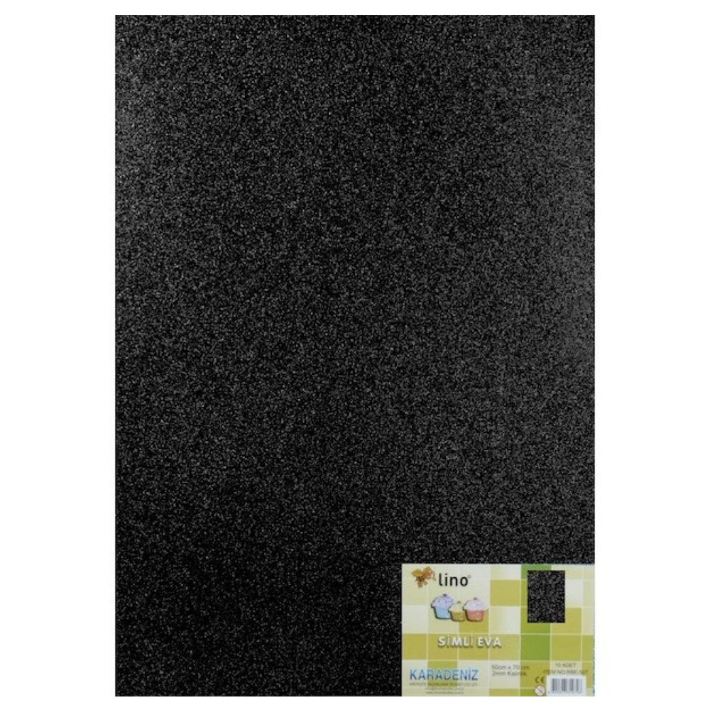 LİNO EVA 50X70 CM.SİYAH 2 MM. SİMLİ