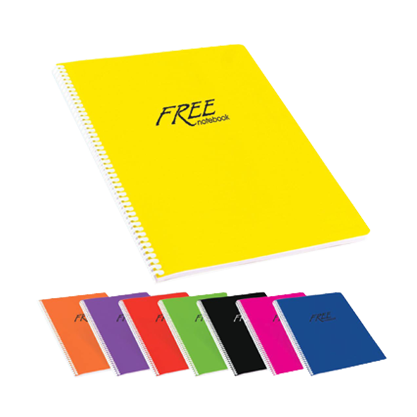 Keskin Color Spiralli Defter Free Office Plastik Kapak Çizgili 60 YP A4 320401-99 - 12'li Paket