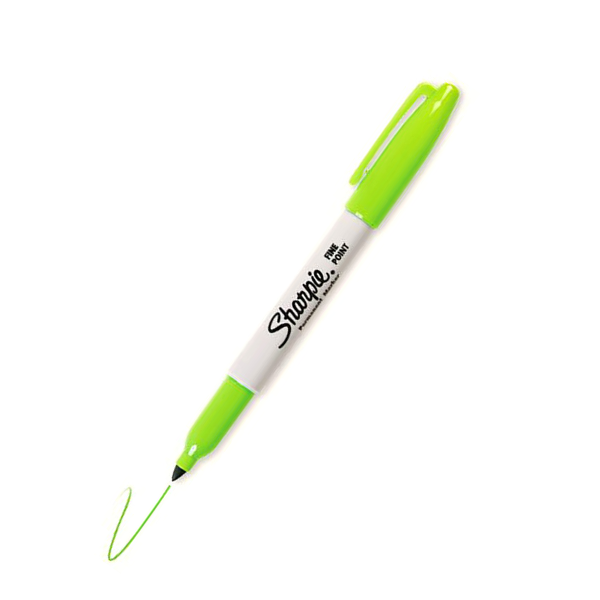 Sharpie Markör Permanent Fine Limon Yeşil 1740641 - 12'li Paket