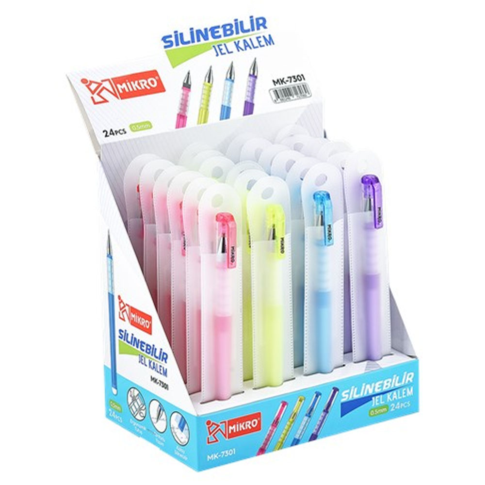 MİKRO TÜKENMEZ KALEM SİLİNEBİLİR JEL 24 LÜ MK-7301