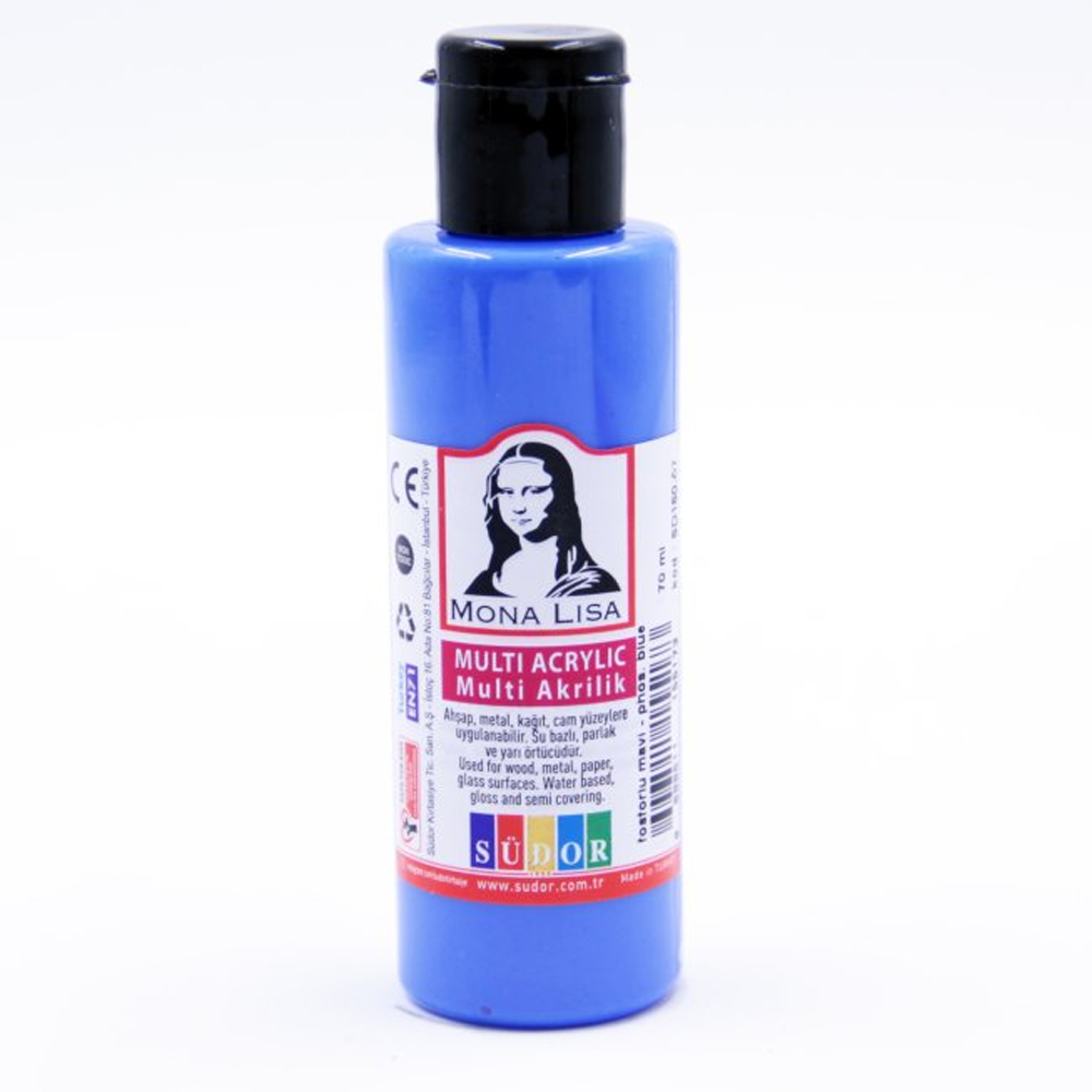 MONA LİSA MULTİ AKRİLİK 70 ML FOSFORLU MAVİ SD160-07