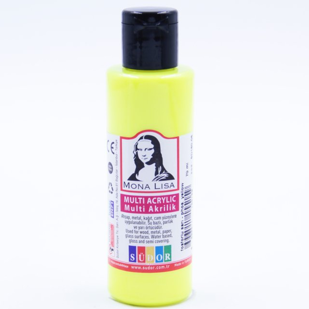 MONA LİSA MULTİ AKRİLİK 70 ML FOSFORLU SARI SD160-05