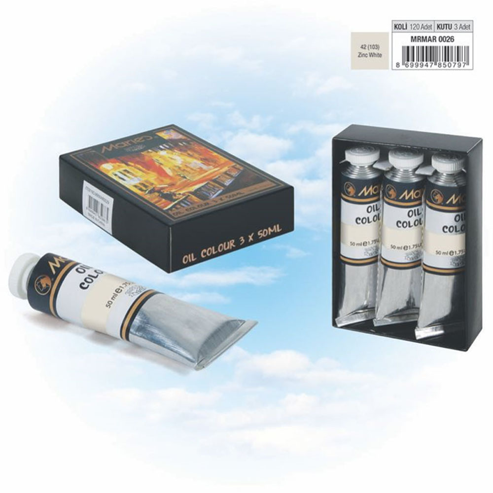 Maries Yağlı Boya (103) 50 Ml Beyaz E1384-42 - 3'lü Paket